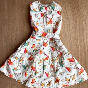 Roomseven Bird Print Dutch Dress